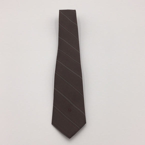 Vintage Christian Dior Monsieur Neck Tie Brown - Picture 1 of 7
